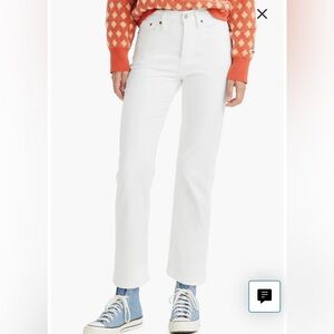 Levi’s Wedgie Fit White Jeans 27